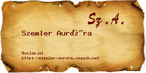 Szemler Auróra névjegykártya